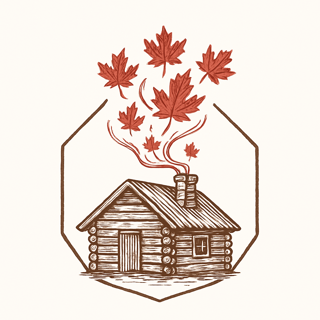Cozy Cabin and Autumn Leaves