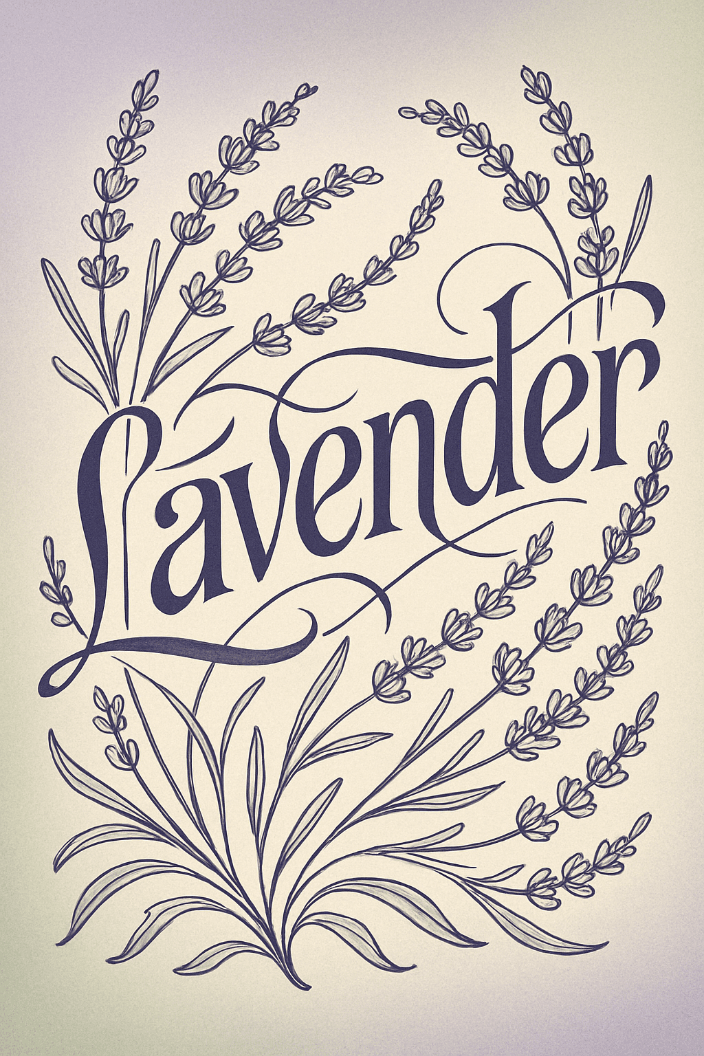 Elegant Lavender Floral Typography
