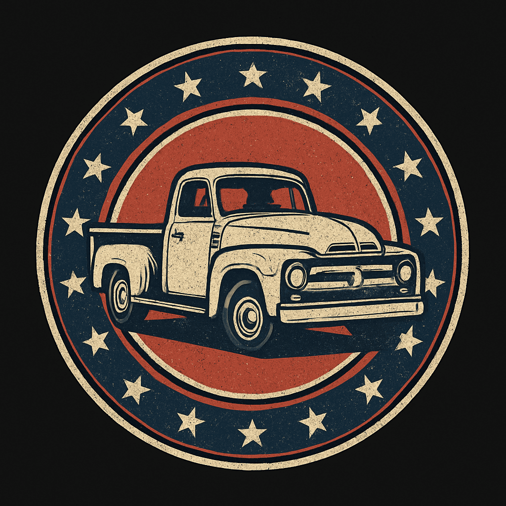 Classic American Truck in Retro Style
