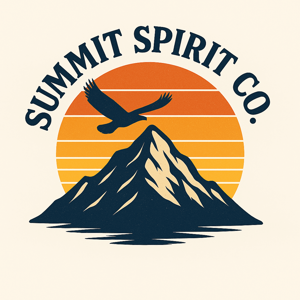 Summit Spirit Co. Vintage Mountain Logo