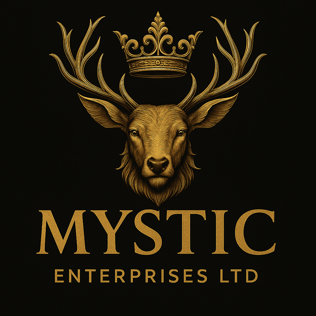 Regal Gold Deer Head with Crown Logo