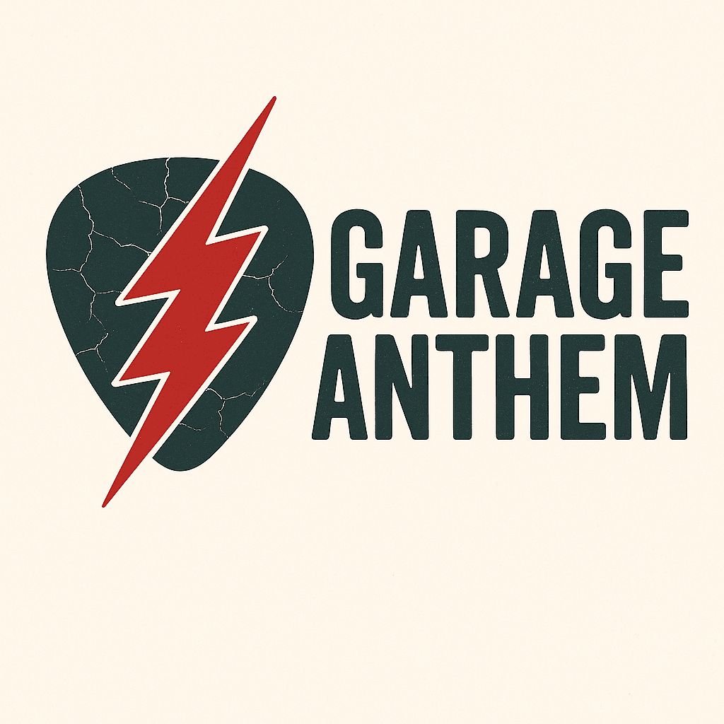 Vintage Garage Anthem Rock Guitar Logo