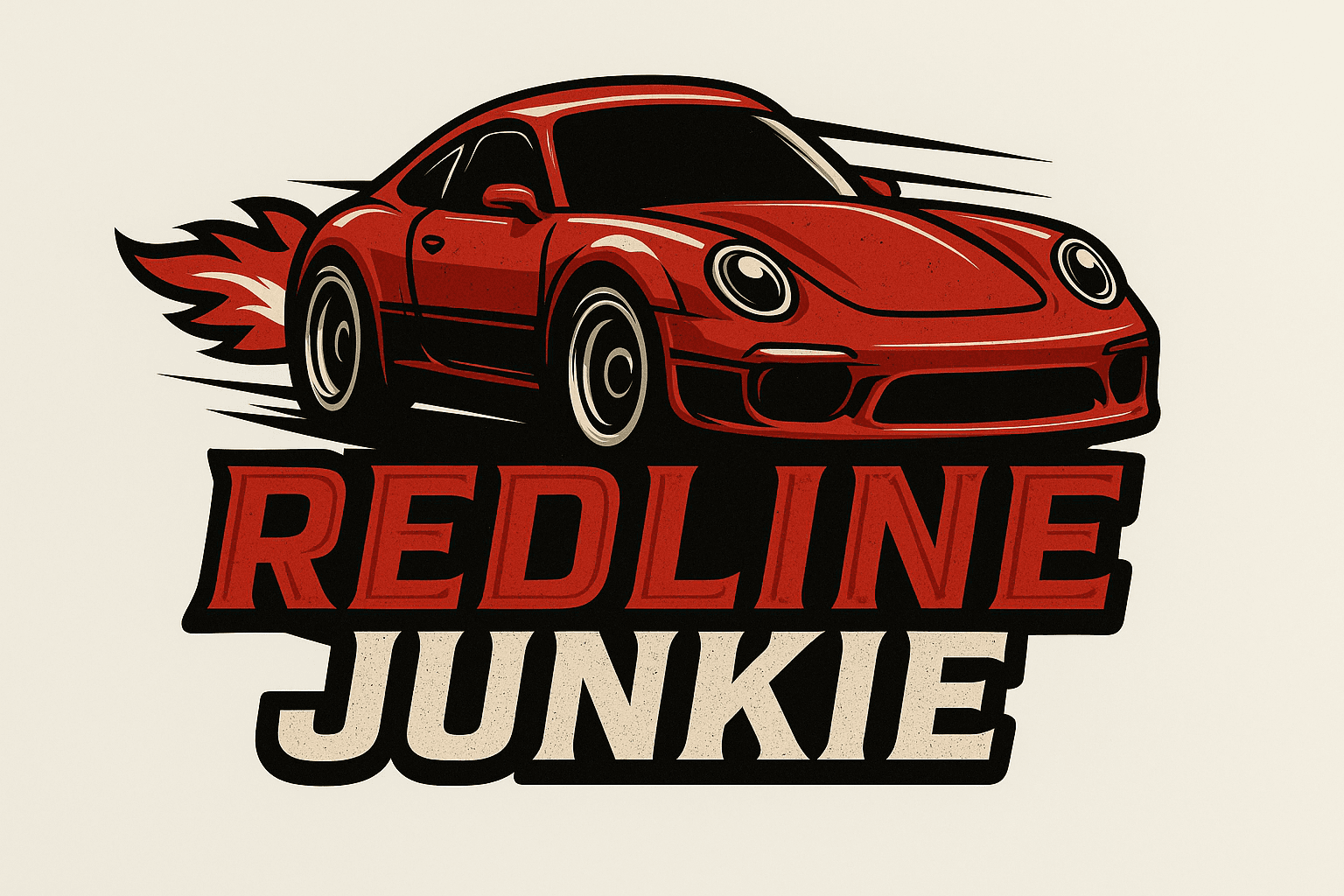 Retro Red Sports Car Speed Sticker
