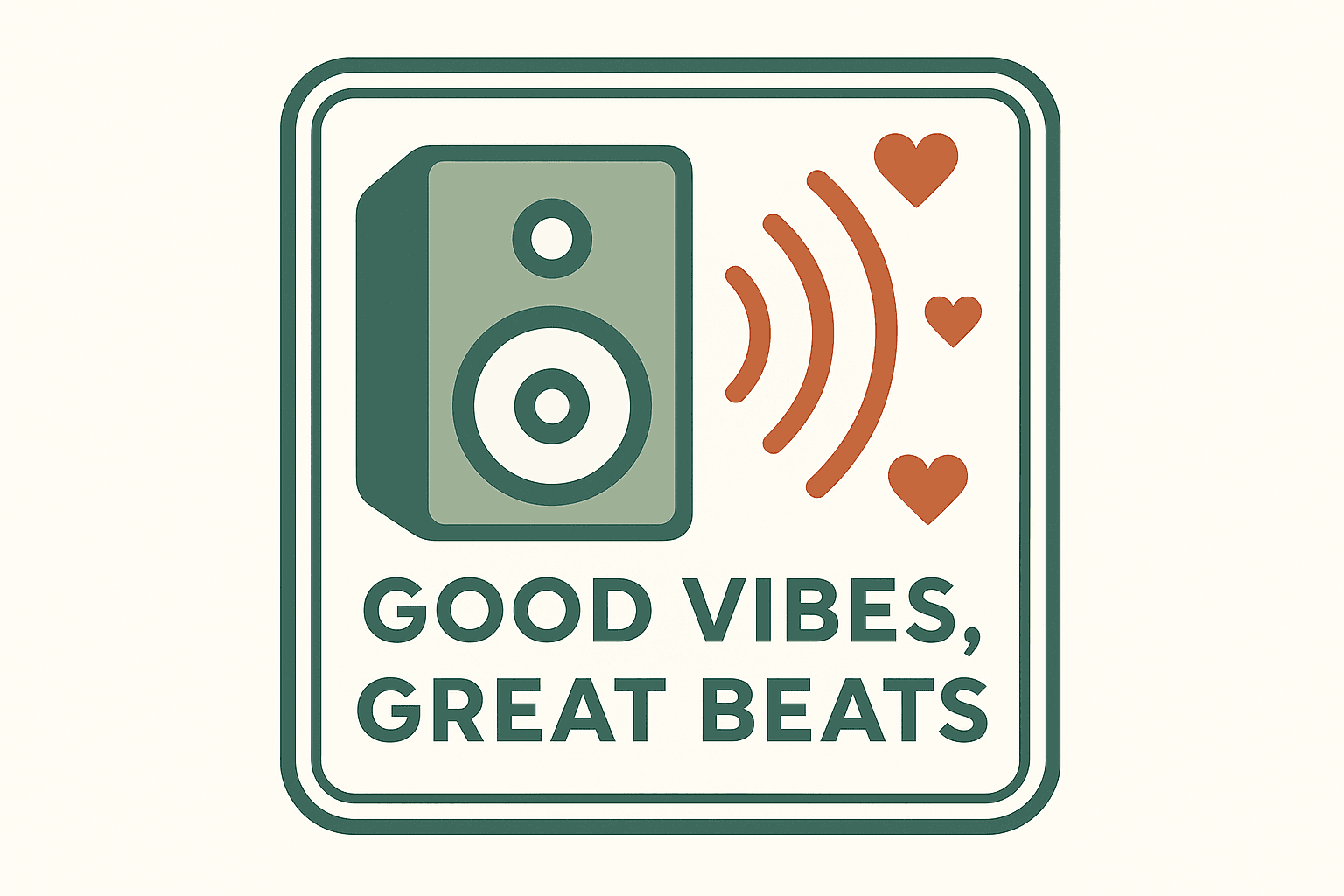 Good Vibes Great Beats Speaker Sticker