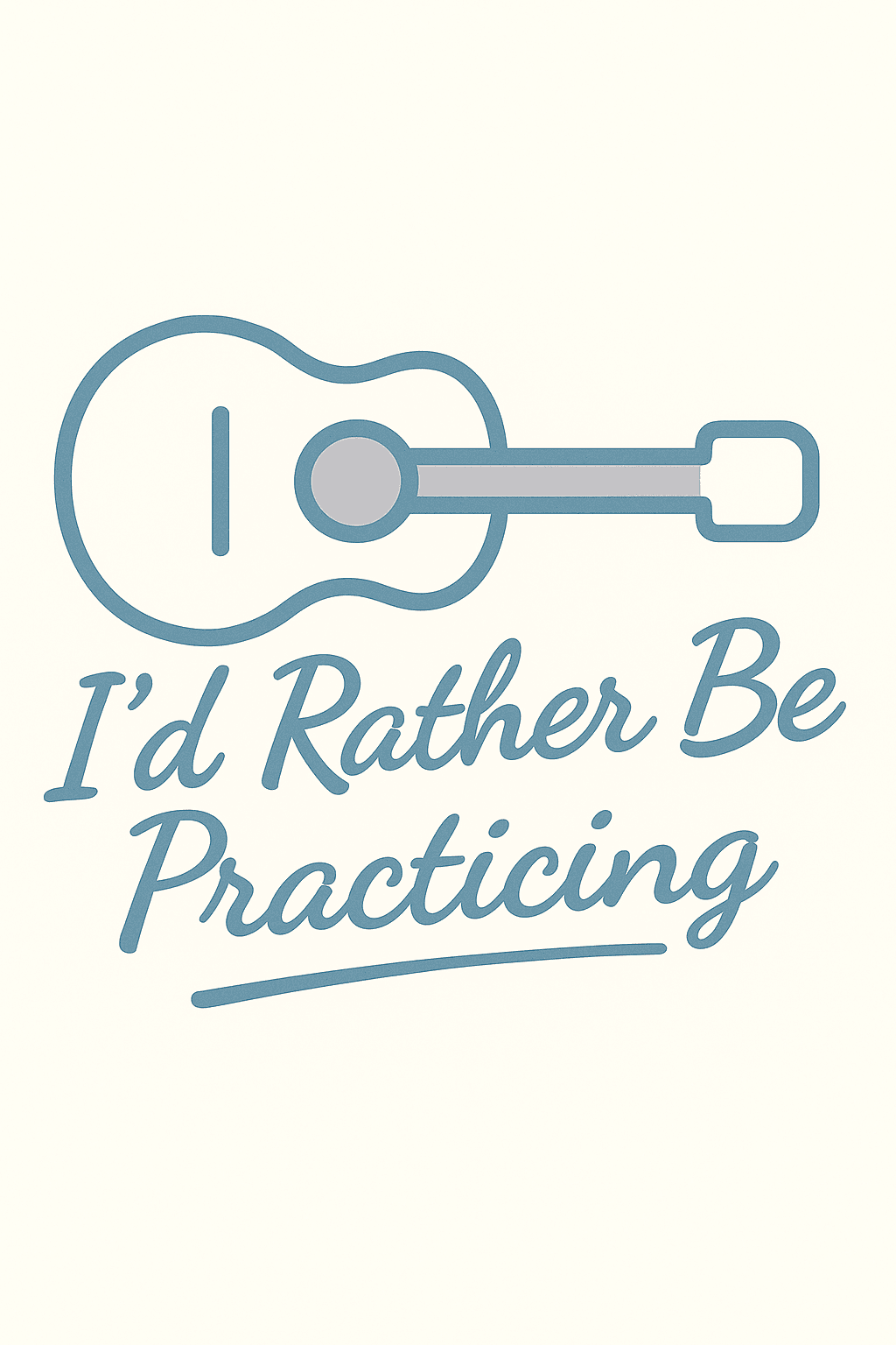 I'd Rather Be Practicing Guitar Sticker