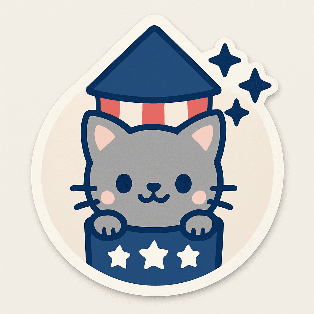 Adorable Cat in a Party Hat