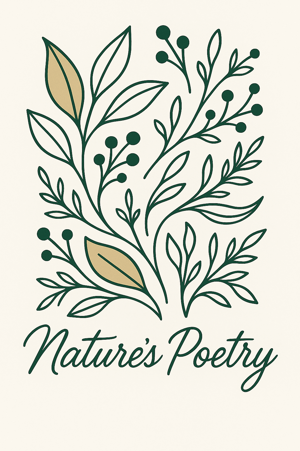 Elegant Minimalist Botanical Line Art Poster