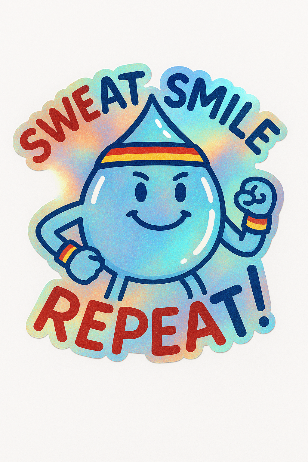 Motivational Sweat Drop Fitness Sticker