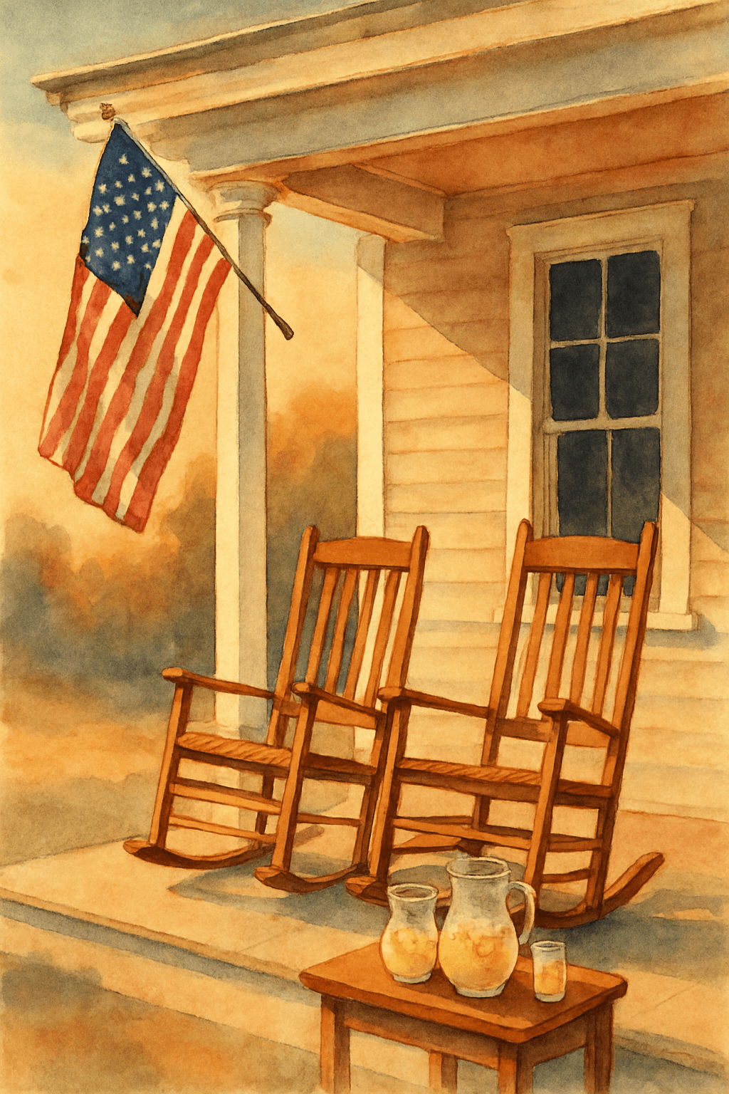 Cozy Porch with American Charm