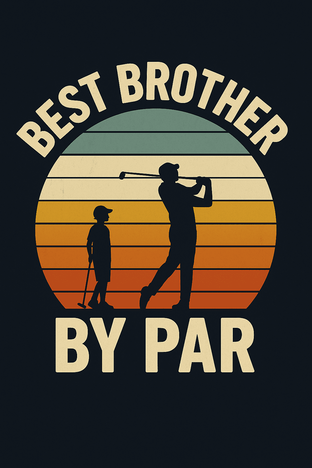 Best Brother By Par Golf Silhouette Tee