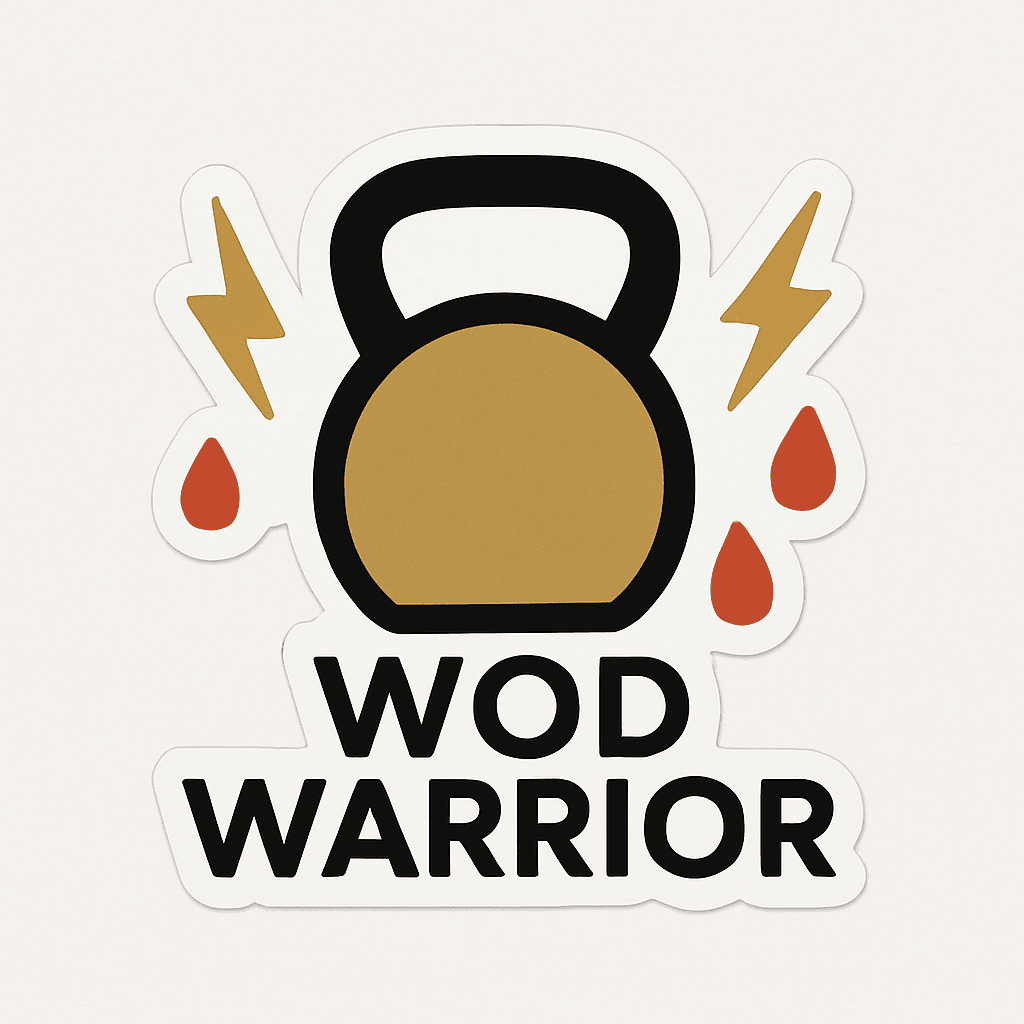 Bold WOD Warrior Kettlebell Fitness Sticker