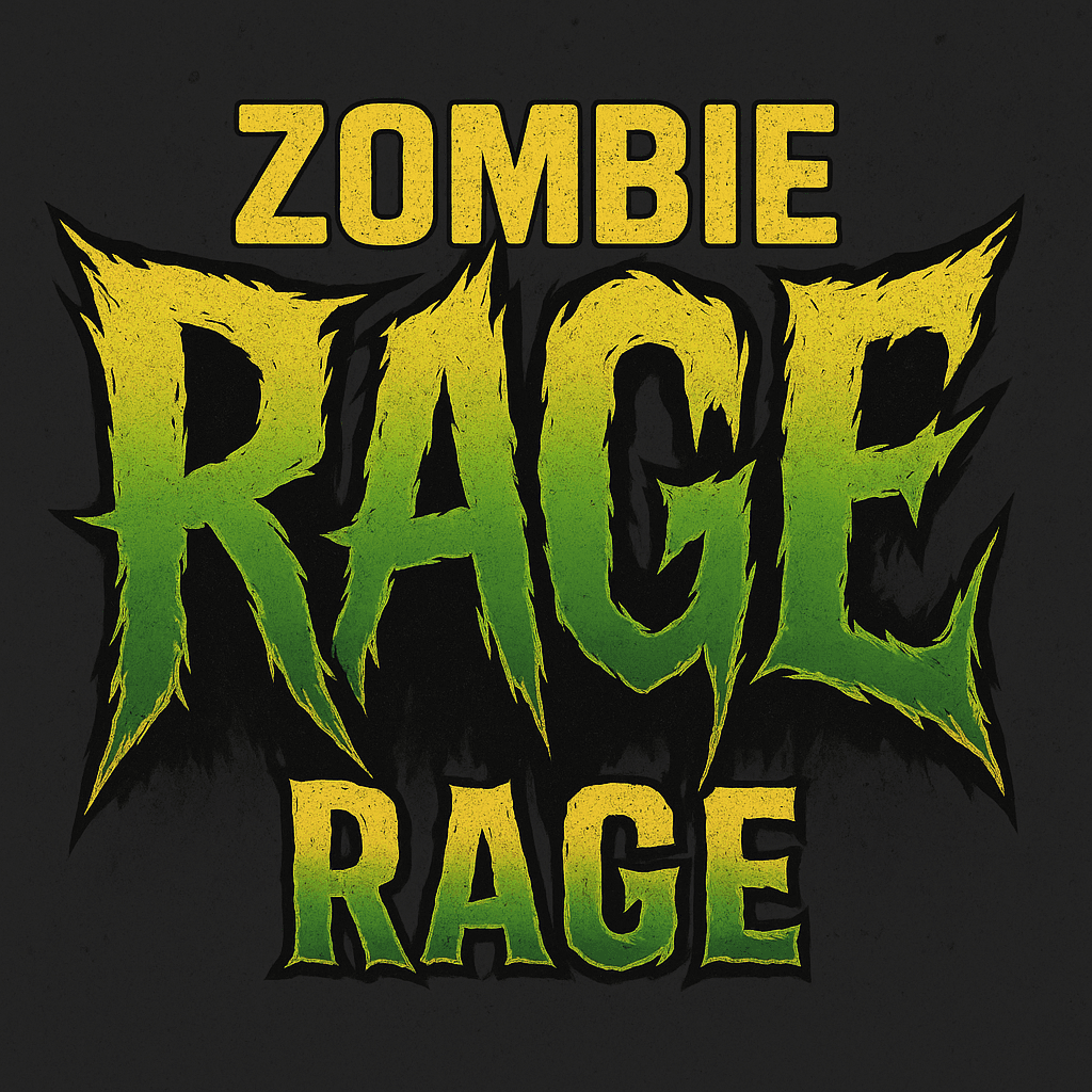 Grungy Zombie Rage Horror Logo