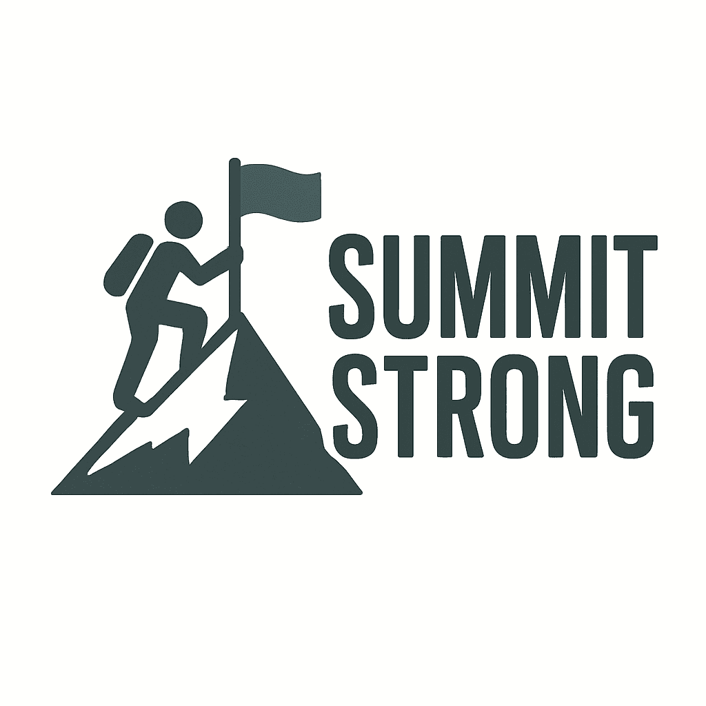 Summit Strong Mountain Climber Logo