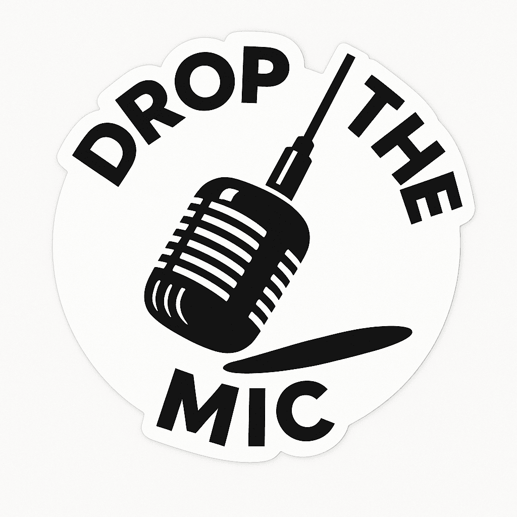 Drop the Mic Retro Microphone Sticker