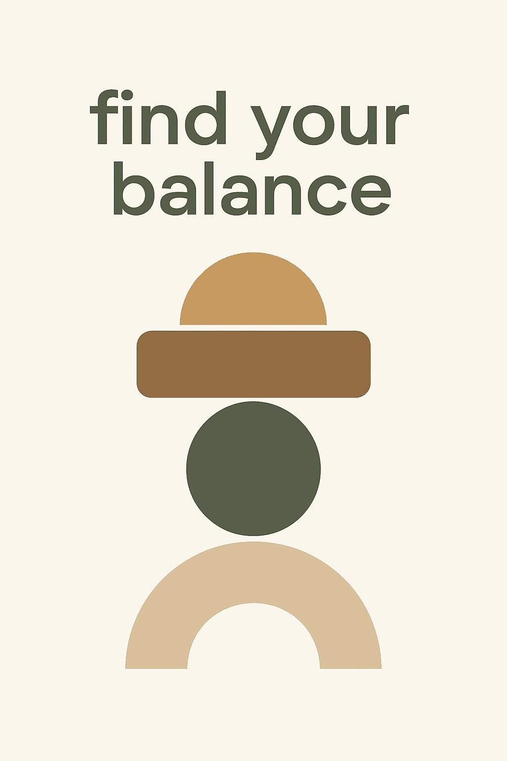 Find Your Balance Minimalist Art