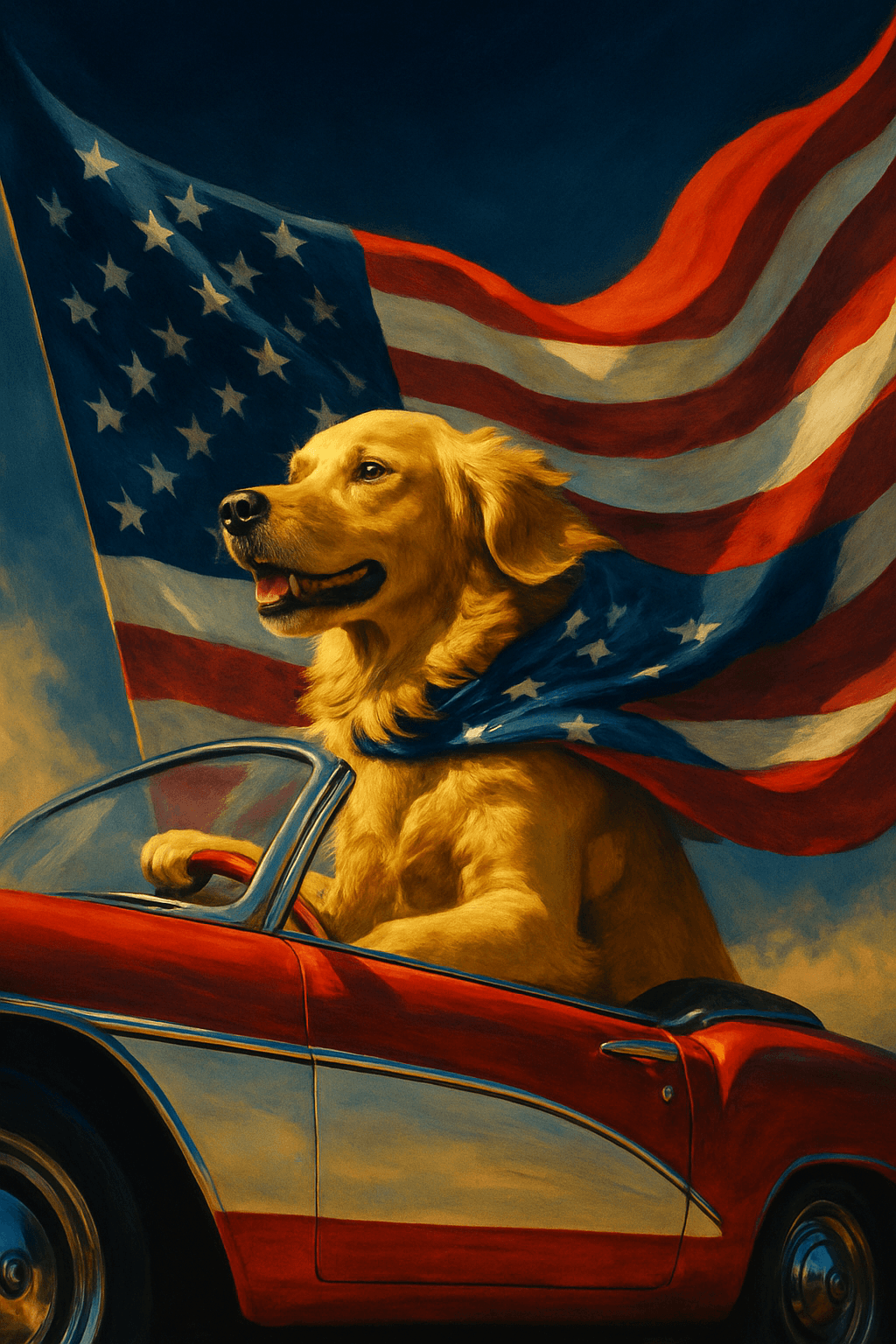 Proud Pup on the Open Road