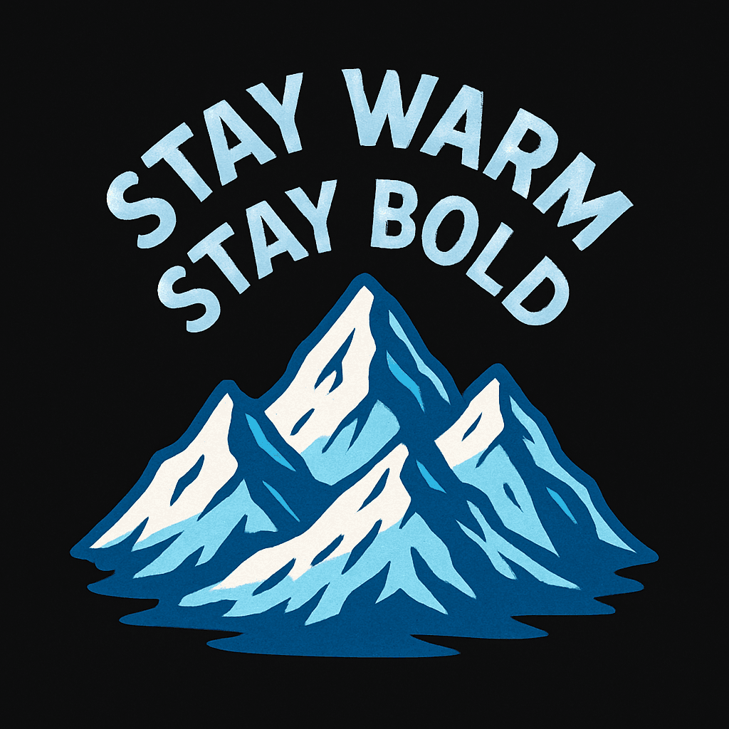 Stay Warm Stay Bold Mountain Motivation