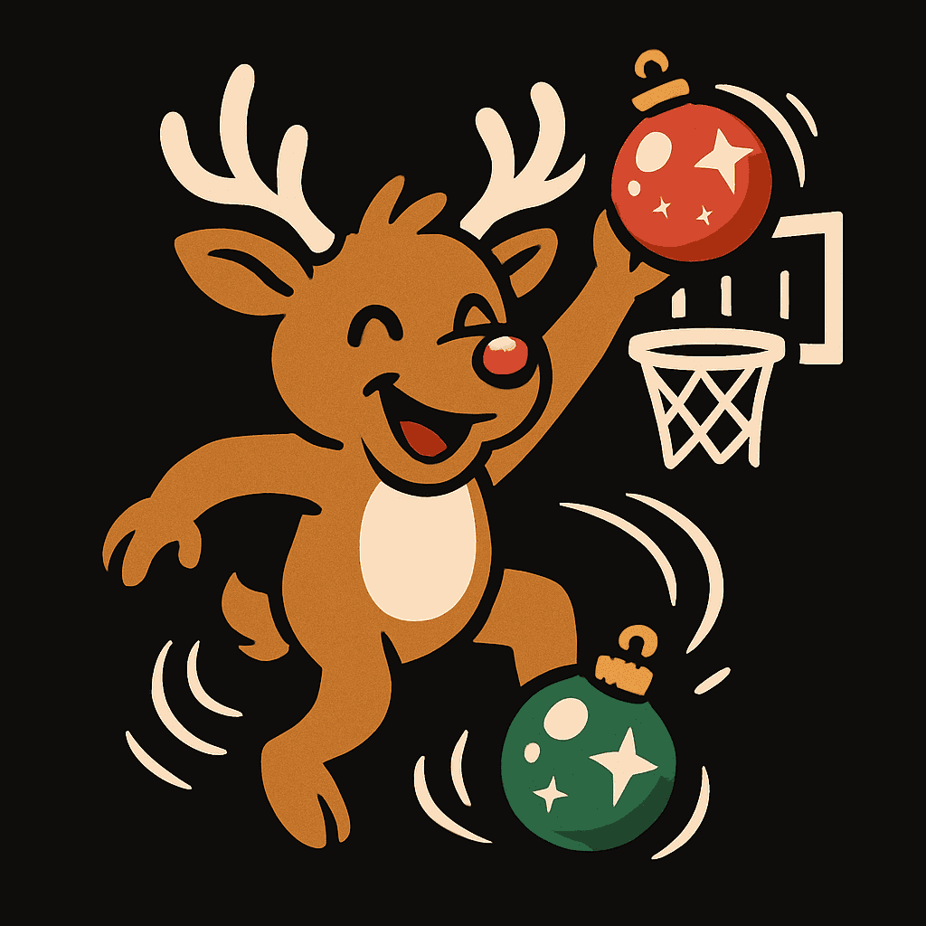 Festive Reindeer Dunking with Holiday Cheer