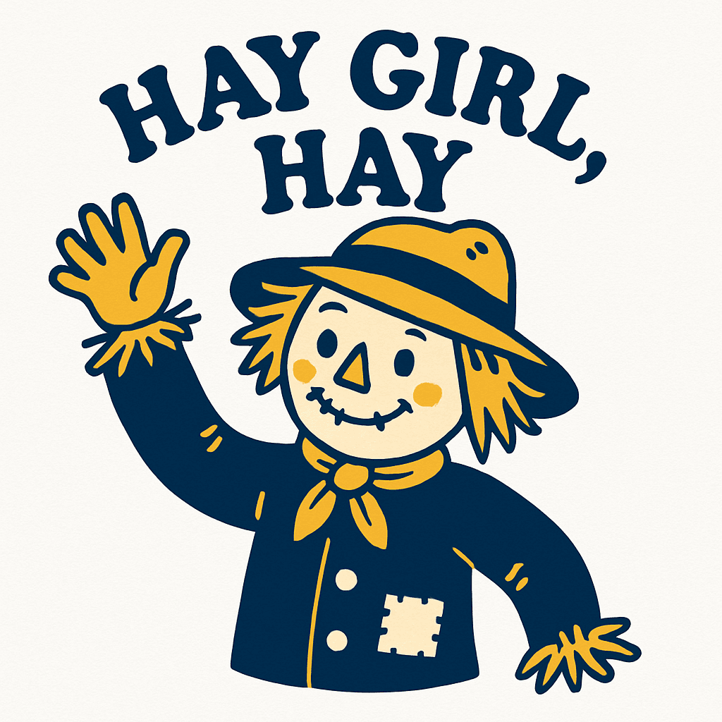 Hay Girl, Hay - Cute Scarecrow Greeting
