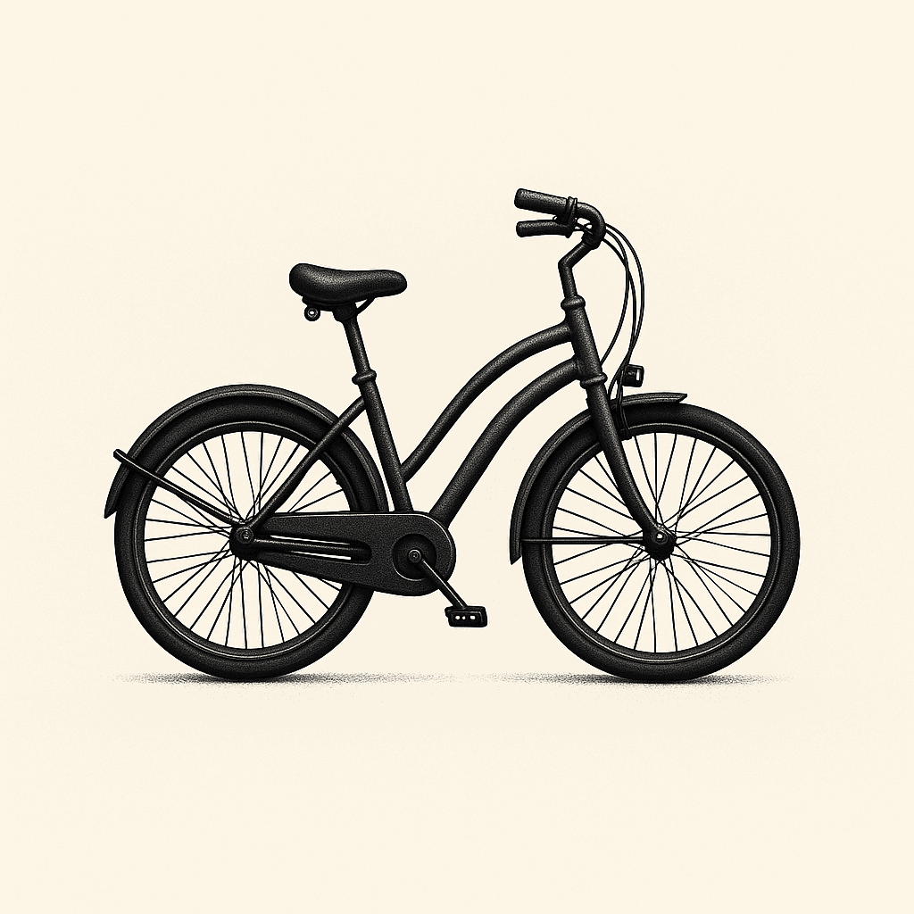 Retro Monochrome Bicycle: Nostalgic Elegance