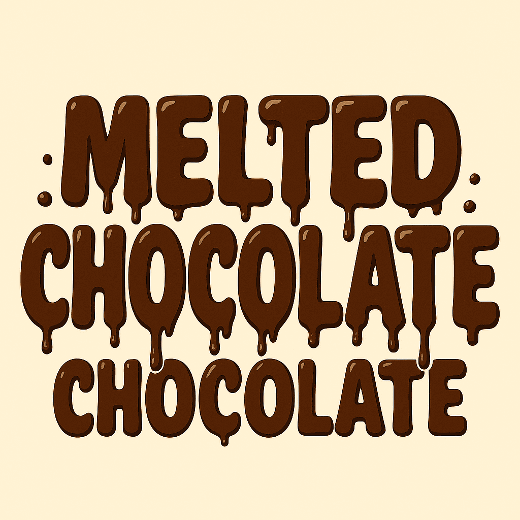Dripping Melted Chocolate Text Logo