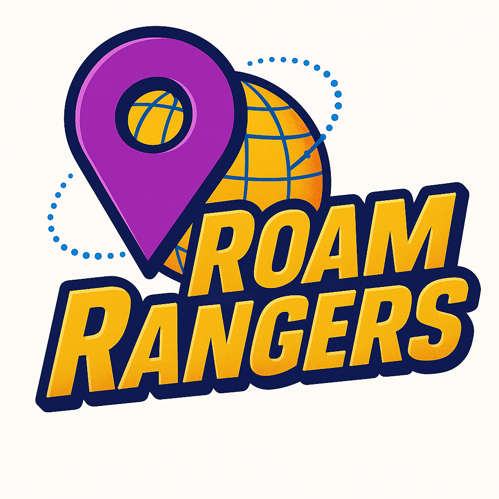Vibrant Roam Rangers Travel Adventure Logo