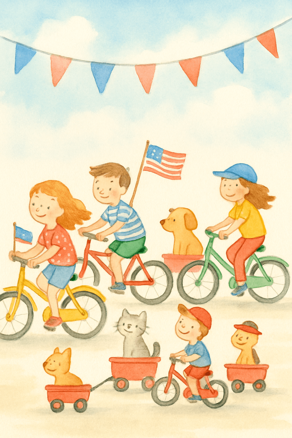 Joyful Bike Parade with Pets