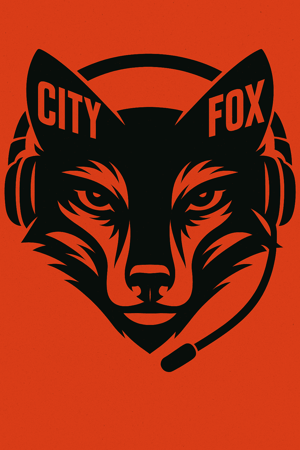 City Fox Gamer Headset Logo Tee