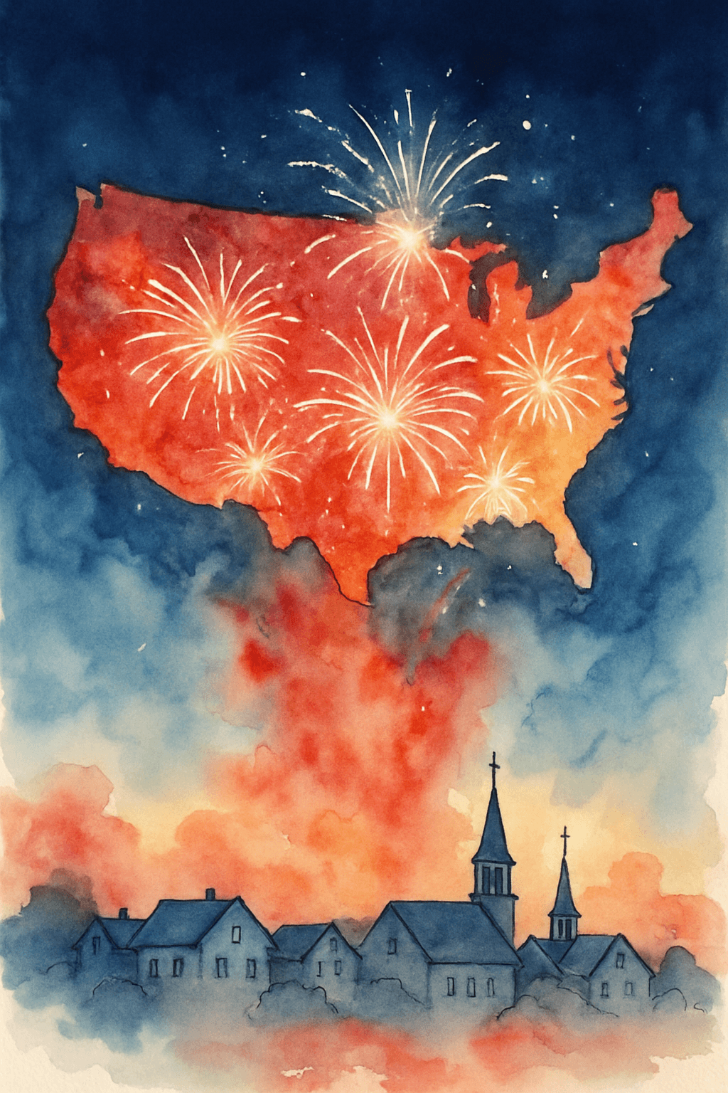 Stars and Stripes: A Celebration in Watercolor