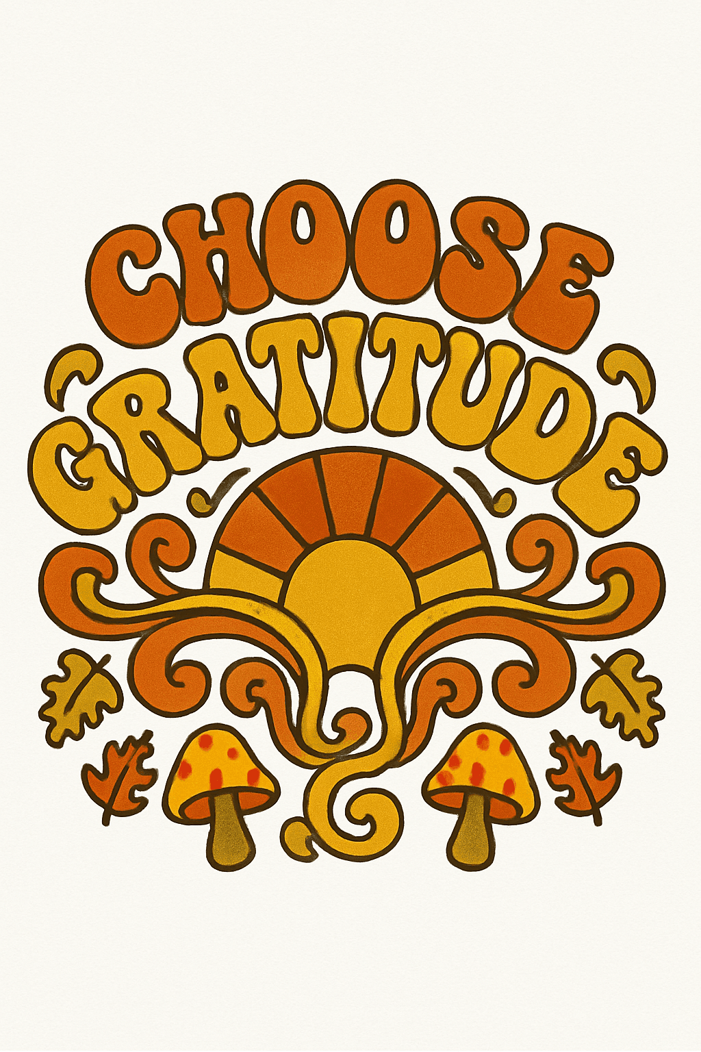 Choose Gratitude Retro Fall Vibes