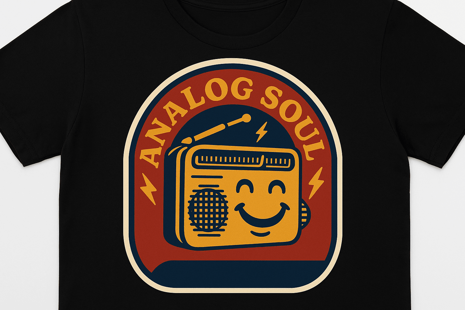 Retro Smiling Radio Analog Soul Sticker