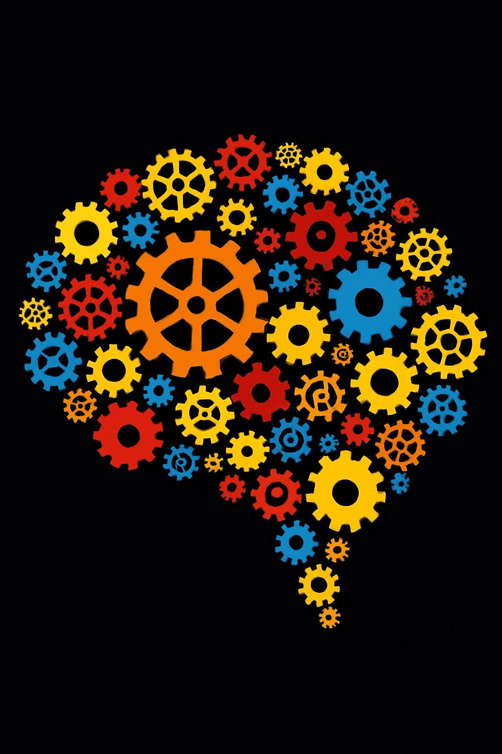 Colorful Brain Gears Concept Design
