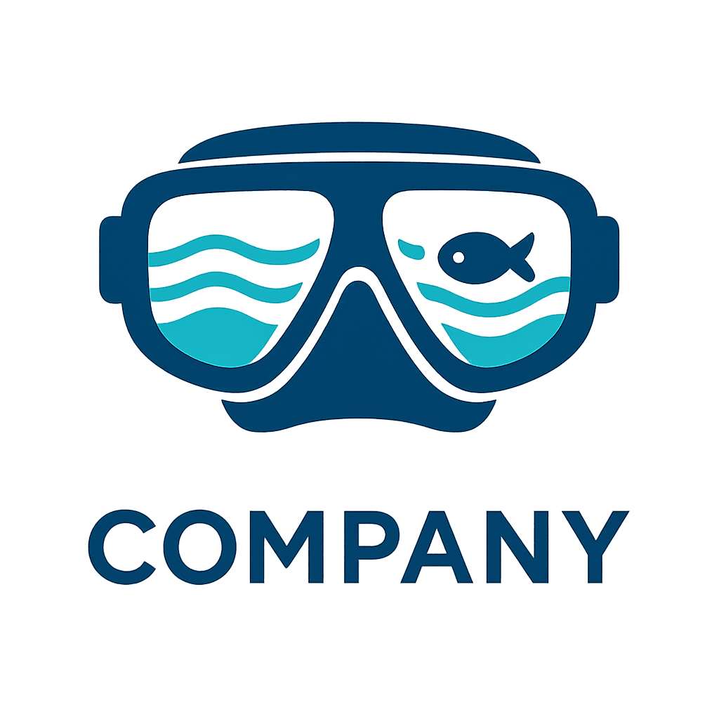 Underwater Dive Mask Logo