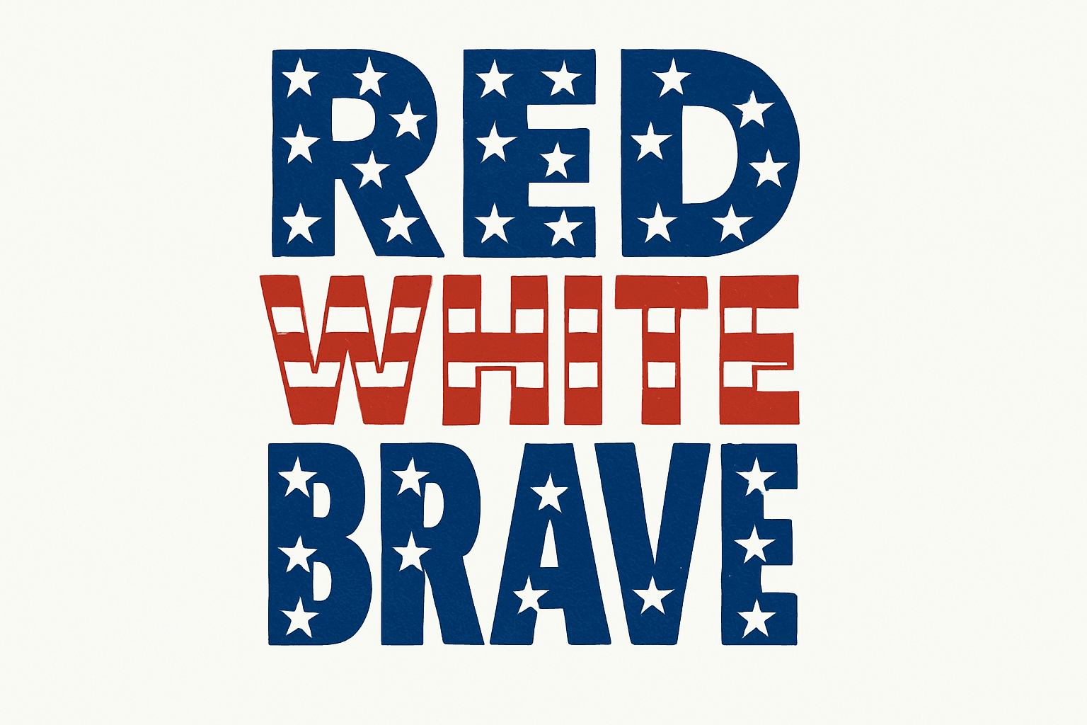 Boldly Brave: Red, White & Stars