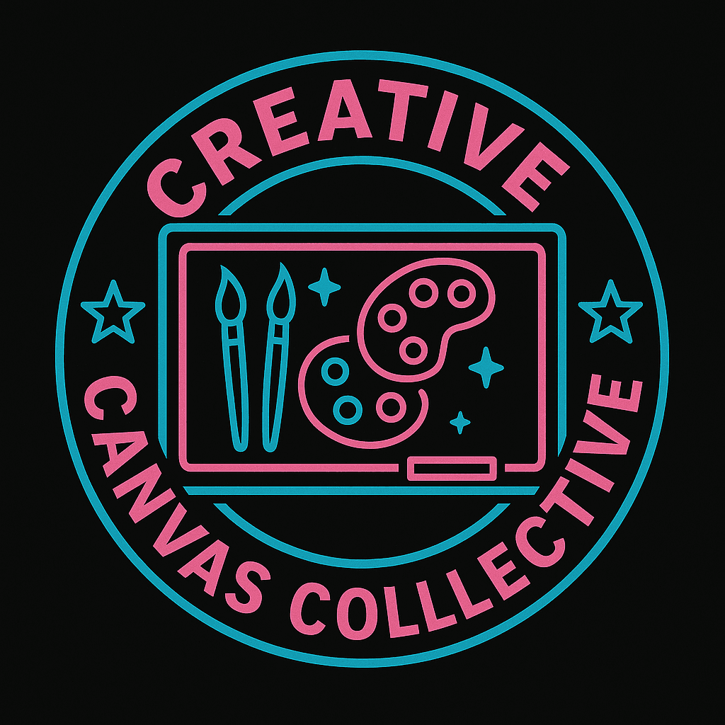 Creative Canvas Collective Neon Art Badge