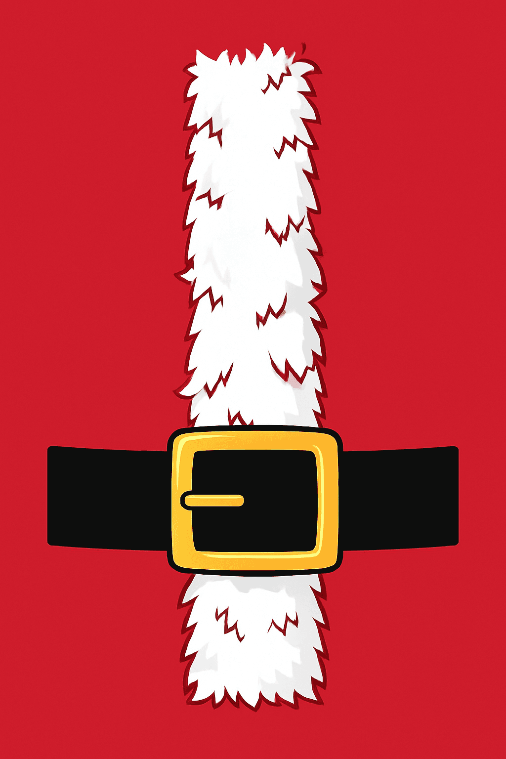 Santa Belt and Fur Minimalist Design