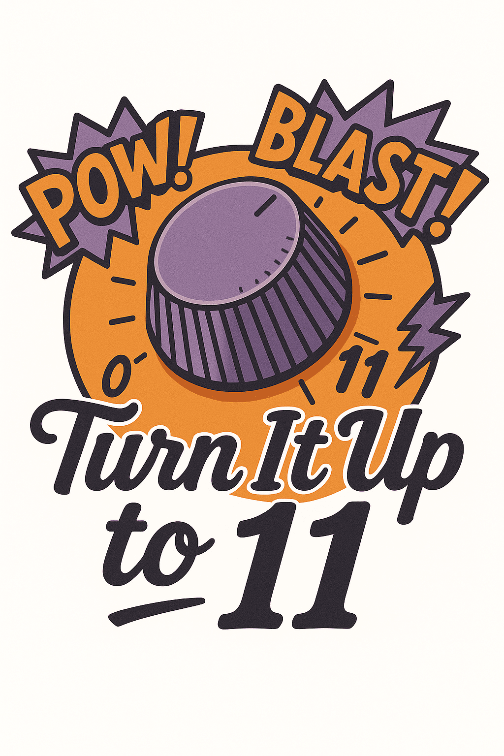 Turn It Up to 11 Guitar Amp Knob Sticker
