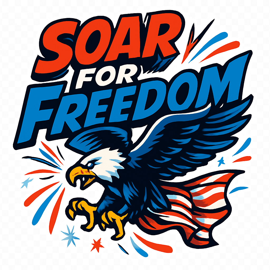 Soar for Freedom: Bold Eagle Design