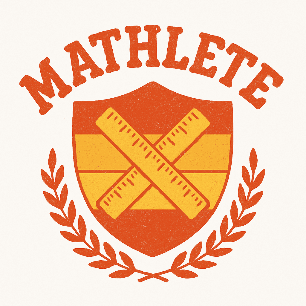 Mathlete Pride Shield with Rulers