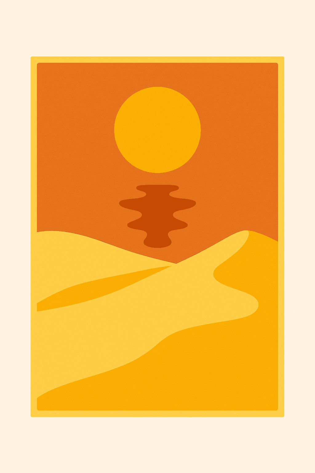 Sunset Serenity: A Minimalist Landscape