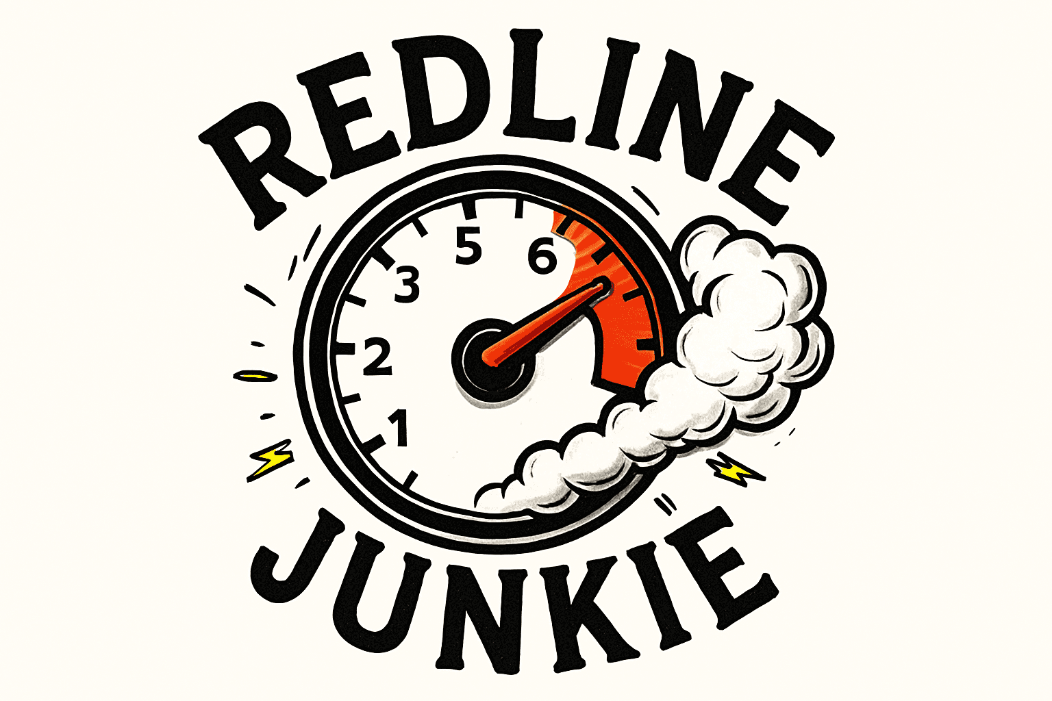 Redline Junkie Speedometer Sticker Design