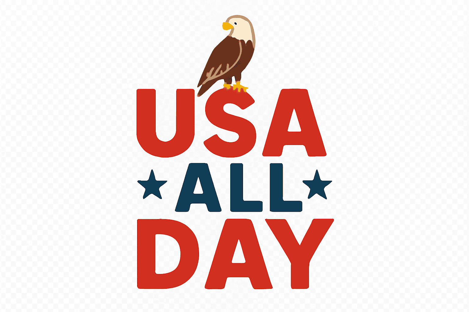 Patriotic Eagle: USA All Day!