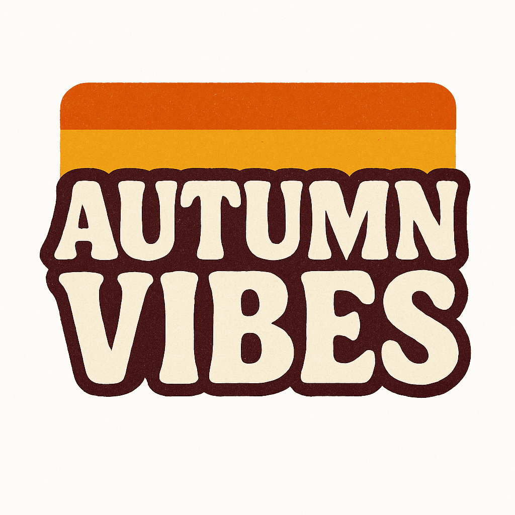 Retro Autumn Vibes Typography Design