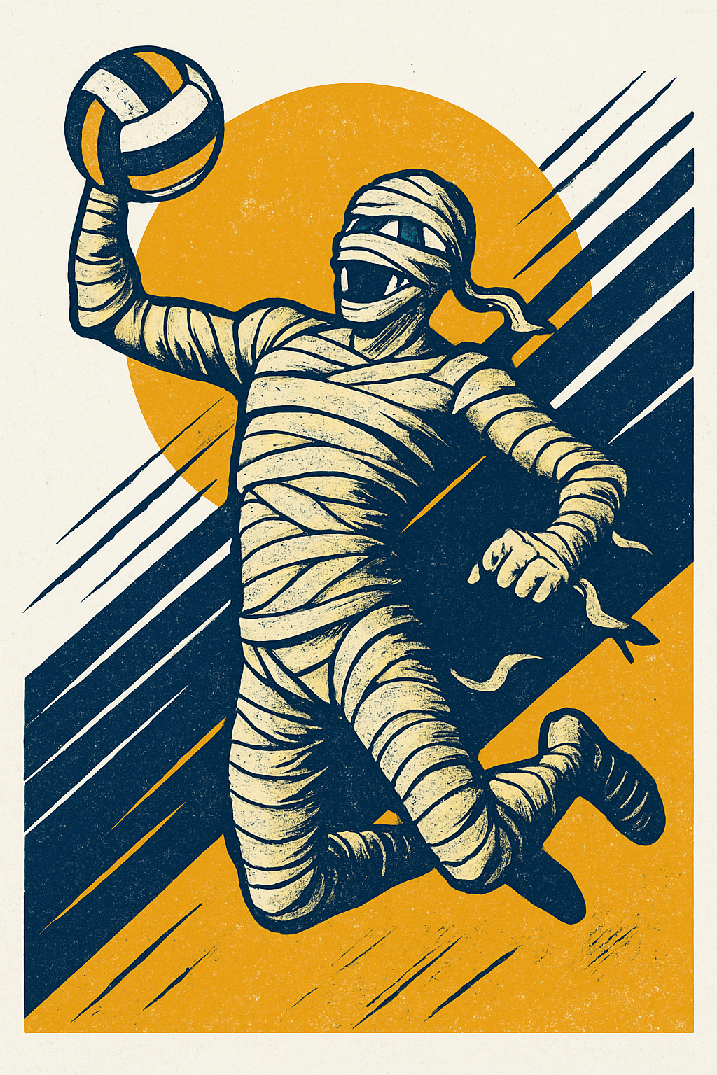 Mummy Power: Spooky Volleyball Action