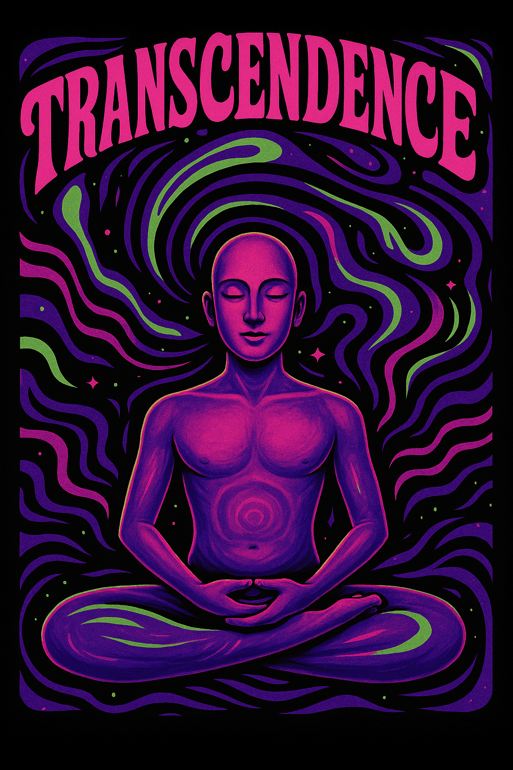 Psychedelic Meditation Transcendence Poster