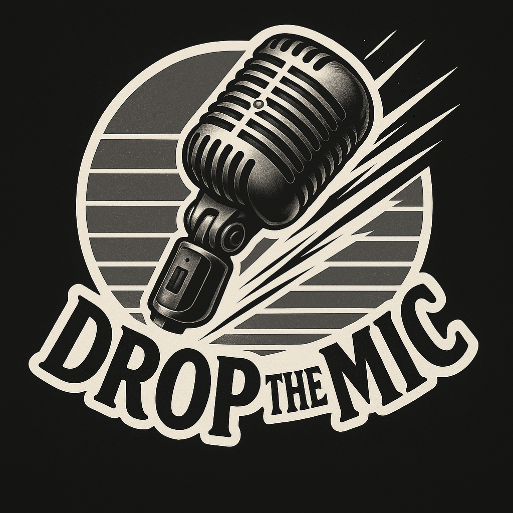 Vintage Retro Microphone Drop Sticker