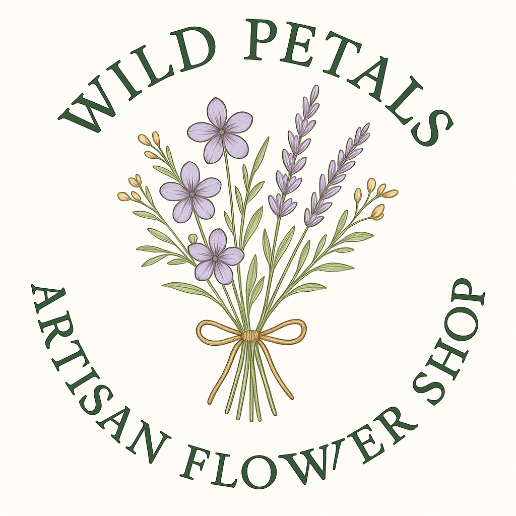 Delicate Wildflower Bouquet Artisan Logo