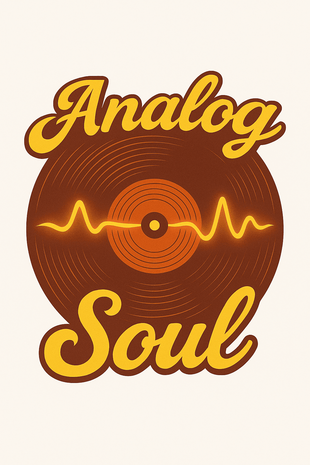 Retro Analog Soul Vinyl Record Sticker