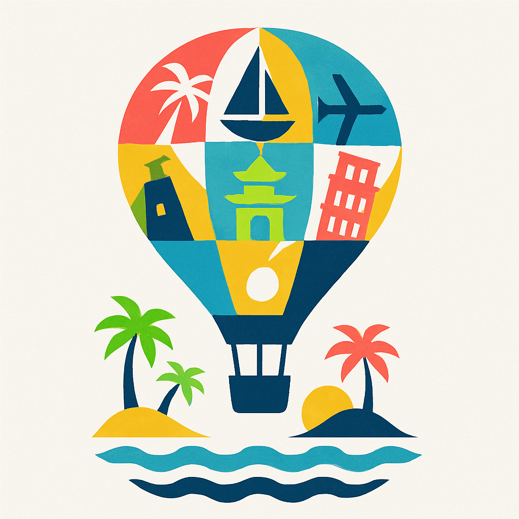 Colorful Travel Adventure Hot Air Balloon