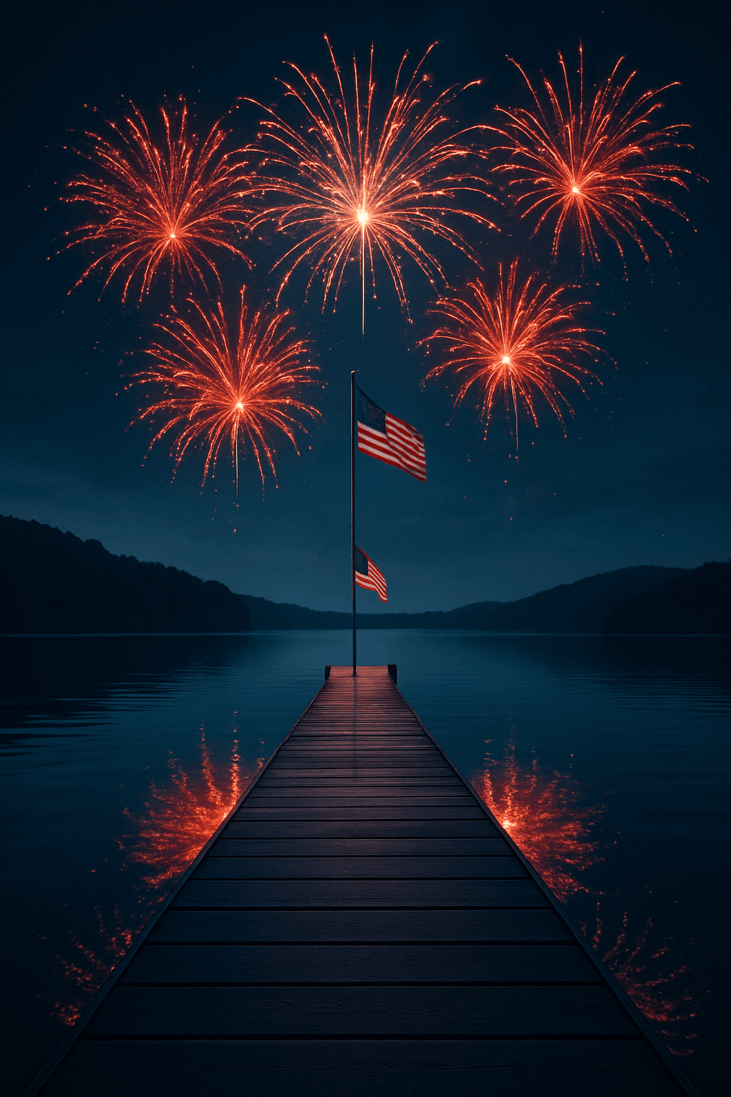 Patriotic Night Sky Celebration